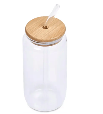 Okiyo Natsu Glass & Bamboo Tumbler & Straw - 159 - 500ml Okiyo Natsu Glass & Bamboo Tumbler & Straw 500ml