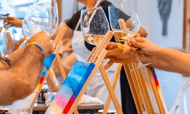 Sip and Paint activity